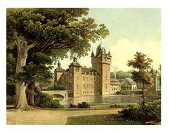 Der Geburtsort Schloss Harff um 1860 Sammlung Alexander Duncker