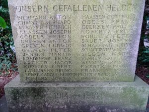 © Wolfgang Lothmann | Namen der Gefallenen des 1. Weltkrieges