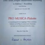 © Wolfgang Lothmann | Musikverein Plakette Pro Musika