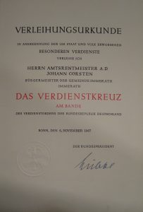 © Hans Walter Corsten | Bundesverdienstkreuz
