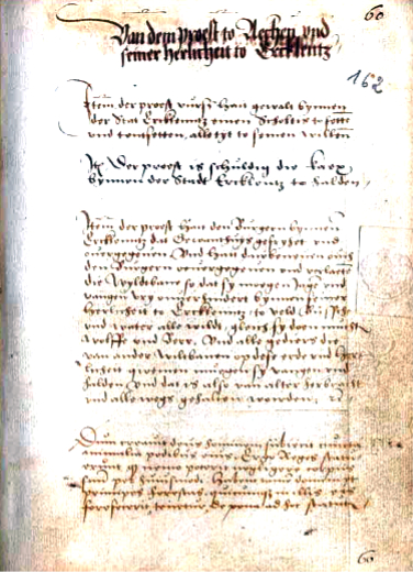 © Stadtarchiv Erkelenz | Mathias Baux | Bauxchronik Beginn Chronik Erkelenz