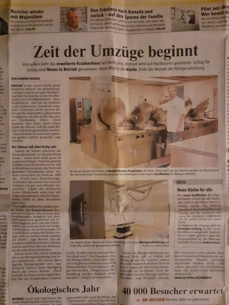 © Rheinische Post | Rheinische Post, 6.5.2008, Artikel Dominik Merks, Fotos Jürgen Laaser | Zeit der Umzüge beginnt