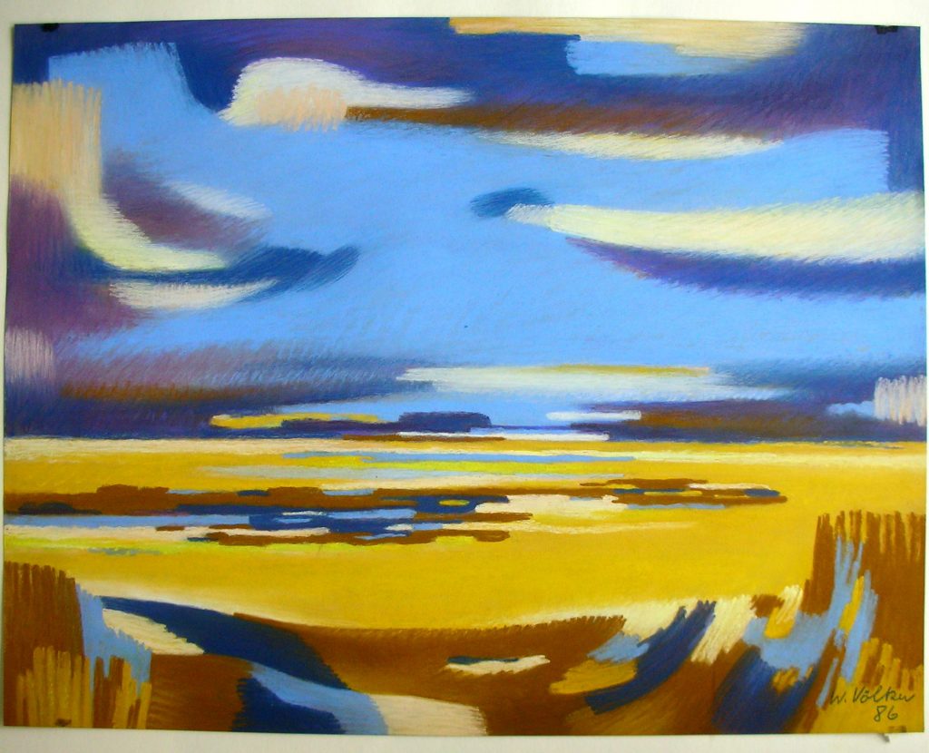 © Will Völker Archiv | Picasa | Bördenlandschaft, Pastell,vor Restaurierung