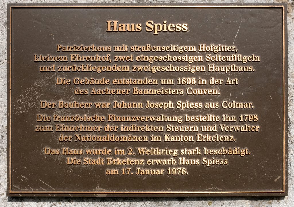© Wolfgang Lothmann | Haus Spiess Erinnerungstafel