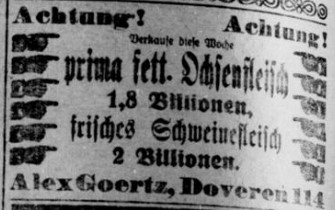 © Zeitpunkt.nrw | Anzeige Dezember 1923