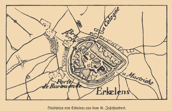 © Archiv Heimatverein | unbekannt | Stadtplan 18. Jh.