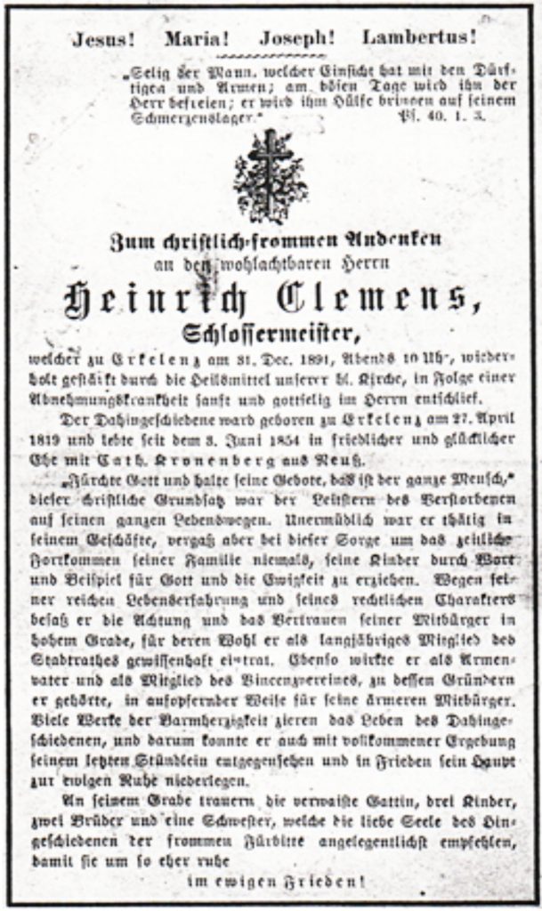 © Privatbesitz | Totenzettel Vorderseite