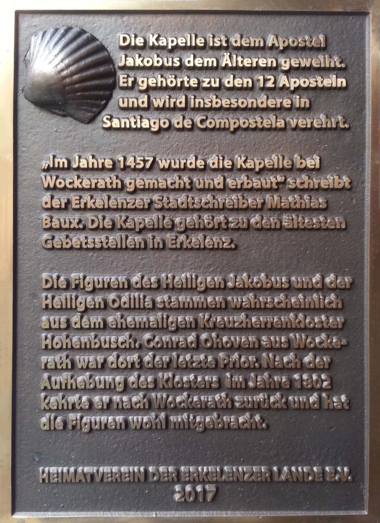 © Heimatverein der Erkelenzer Lande e. V. | Bronzetafel in Wockerath 2017