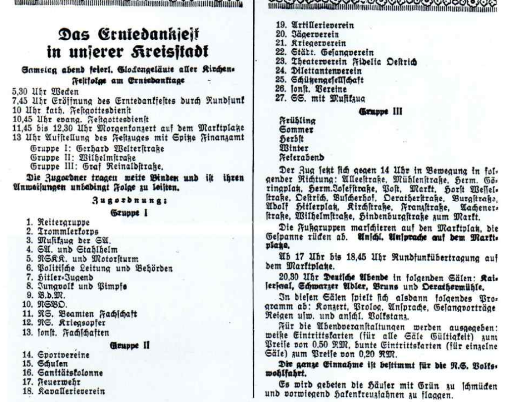 © Archiv Heimatverein | Erntedank-01.10.1933