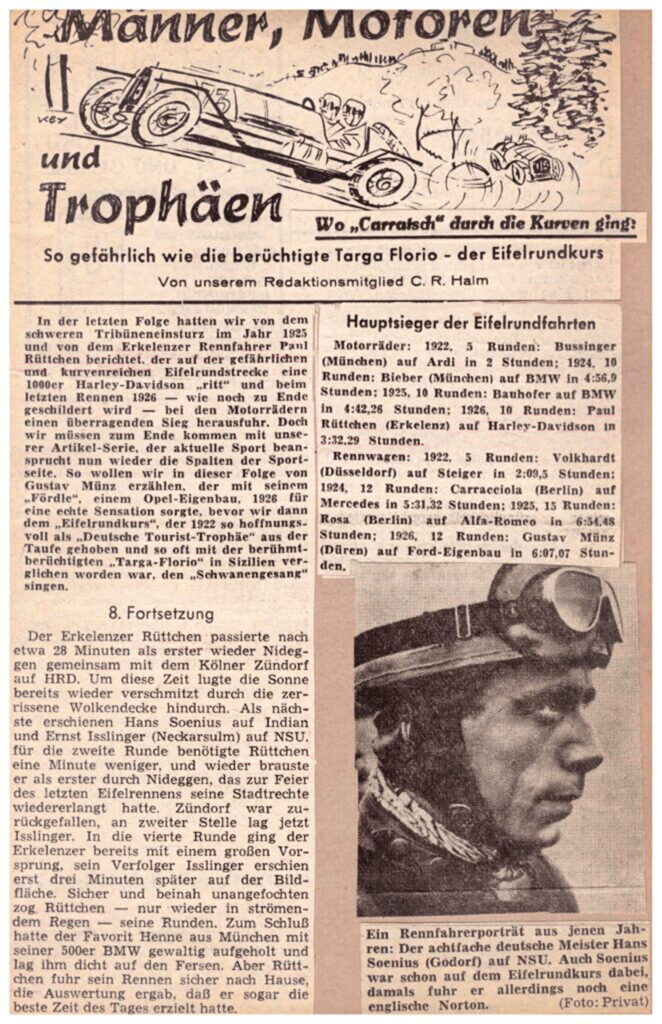 C.R. Halm | Männer-Motoren und Trophäen