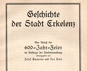 © Buch von 1926 | Günther Merkens | Geschichte der Stadt Erkelenz