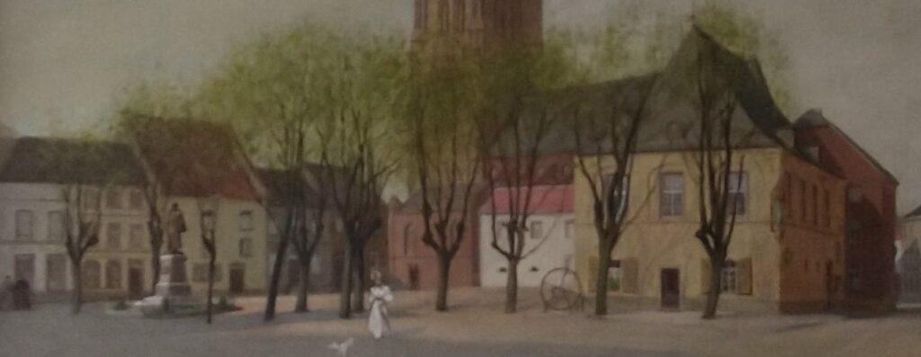 © Heimatverein der Erkelenzer Lande | unbekannt | Markt mit Rathaus und Sankt Lambertus