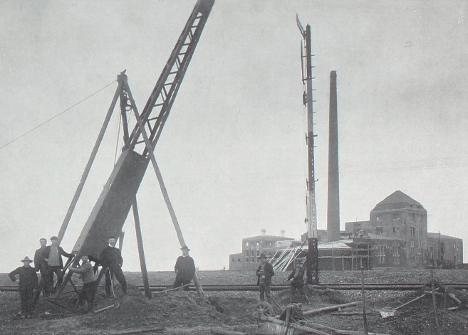 © Stadtarchiv Erkelenz, „StAErk S2/E/54“ | unbekannt | Bau-des-Elektrizitätswerkes-1908