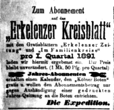 © zeit.punkt NRW | Kreisblatt 01.01.1890