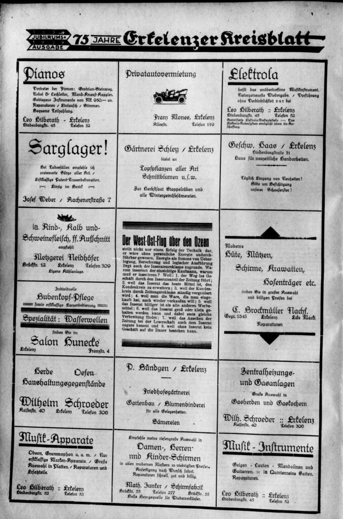 © zeit.punkt NRW | Anzeigen vom 03.08.1929