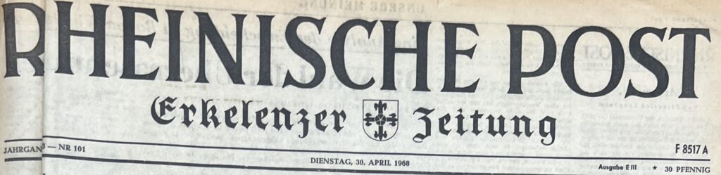 © Kreisarchiv Heinsberg | Foto: Andreas Nachtigal | RP vom 30.0.1968